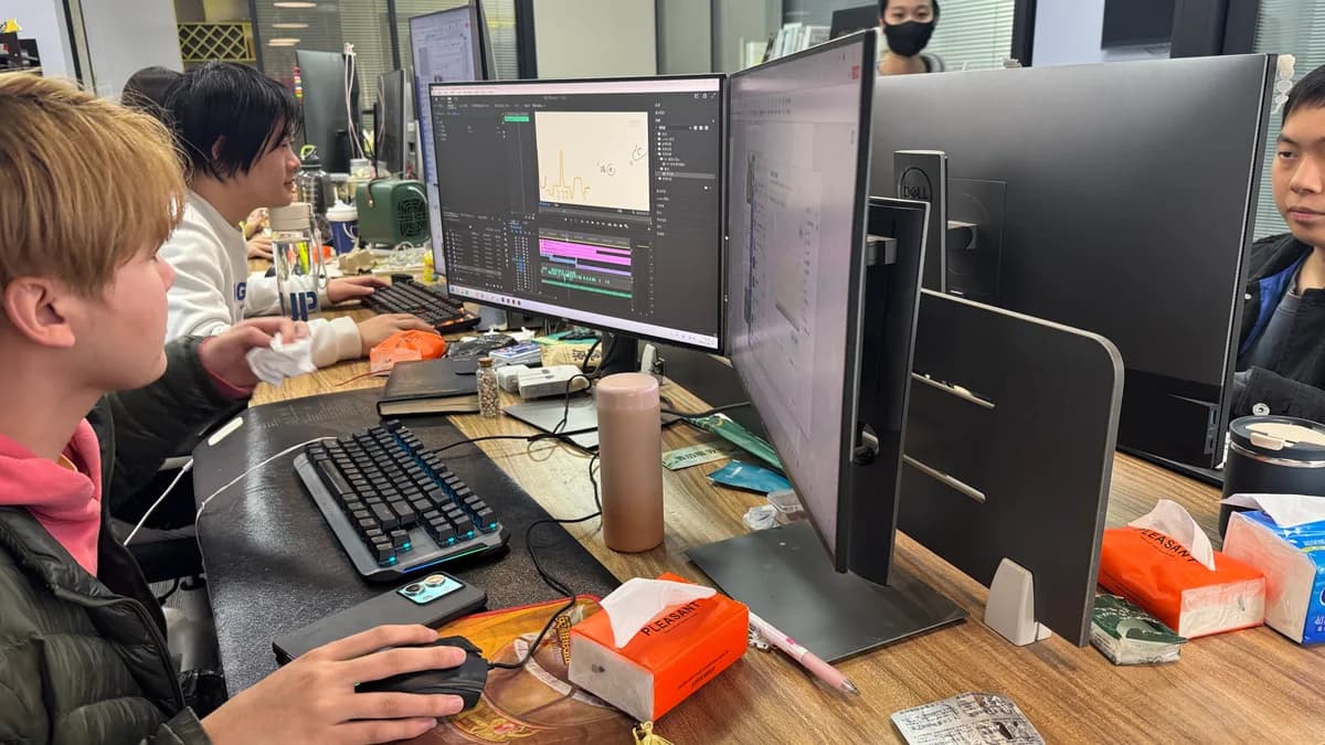 At our desks